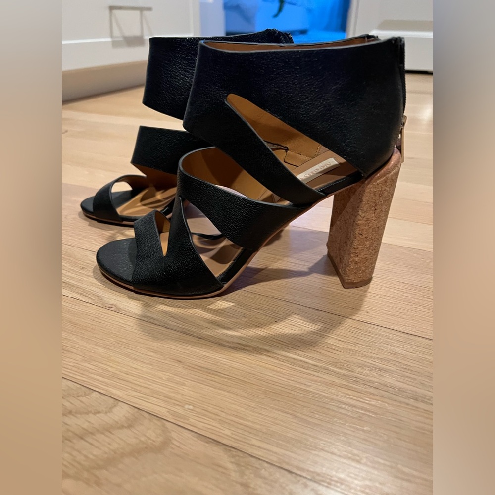 See By Chloe Black Sandel Heels